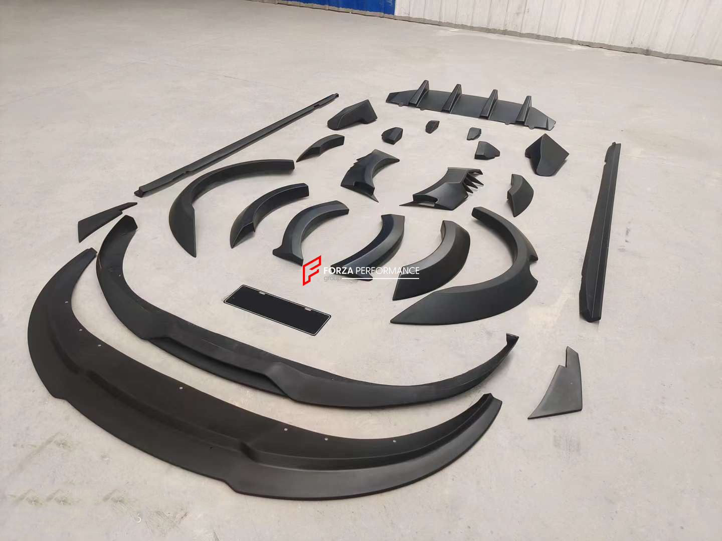 CARBON BODY KIT for PORSCHE TAYCAN  Set includes:  Front Lip Fender Flares Side Skirts Rear Diffuser