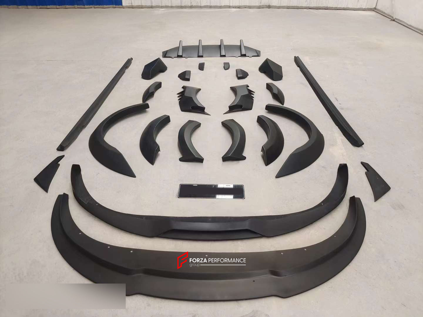 CARBON BODY KIT for PORSCHE TAYCAN  Set includes:  Front Lip Fender Flares Side Skirts Rear Diffuser