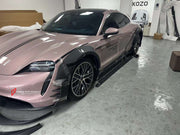 PRIOR DESIGN STYLE WIDE BODY KIT for PORSCHE TAYCAN TURBO S Set includes:  Front Lip Fender Flares Side Skirts Rear Diffuser