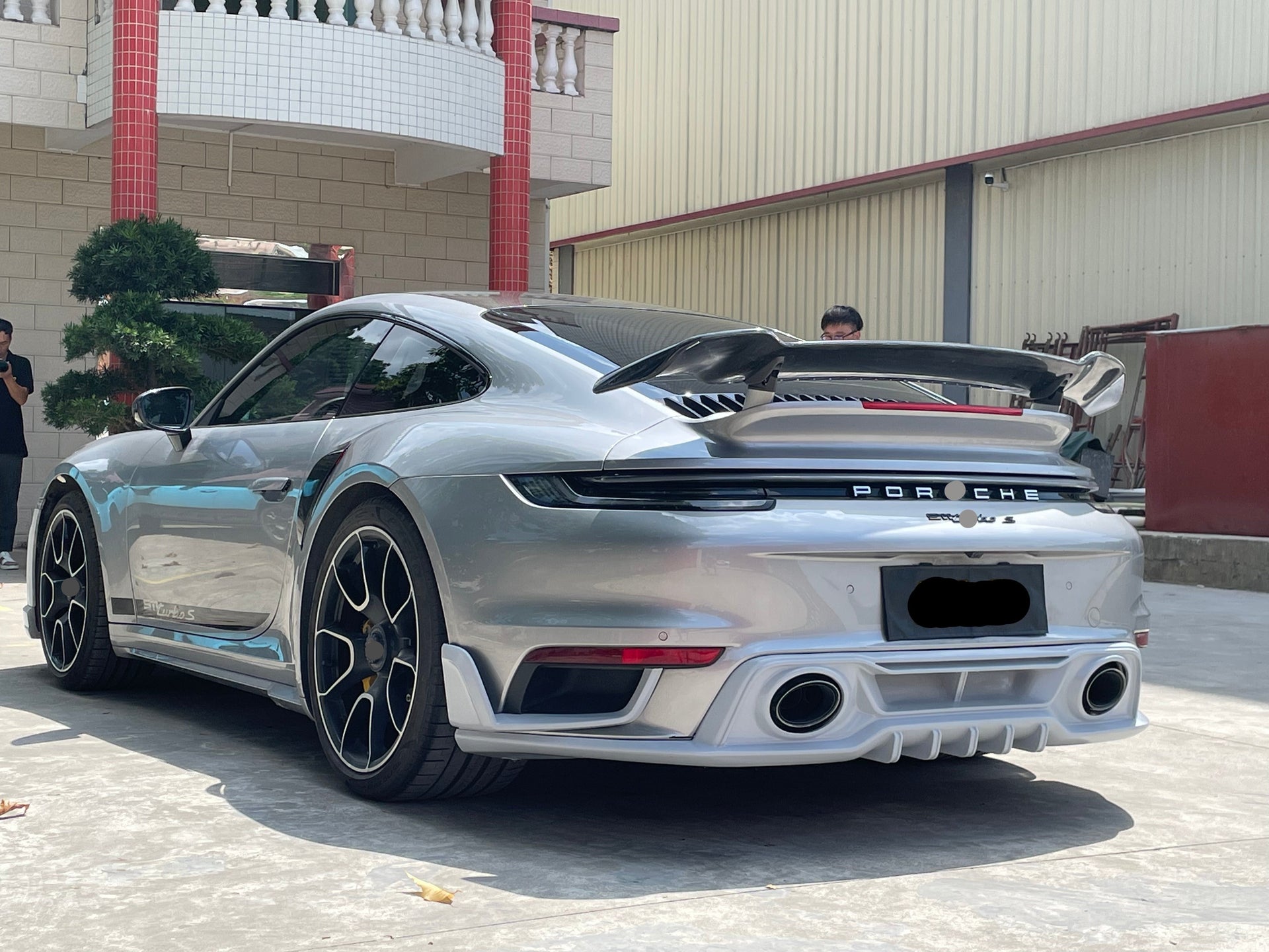 FULL CARBON BODY KIT for PORSCHE 911 (992) 2018+  Set includes:  Front Apron Front Lip / Spoiler Front Hood / Bonnet Side Fenders with Air Outlet Mirrors Side Skirts Side Air intakes Rear Apron Rear Diffuser Engine Hood / Bonnet Roof Spoiler Rear Spoiler / Wing