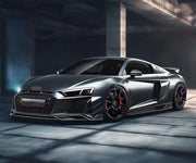 AULENA DRY CARBON BODY KIT FOR AUDI R8 4S 2019 - 2023  Set includes:  Front Lip Front Bumper Canards Side Skirts Side Blades Rear Diffuser Rear Spoiler