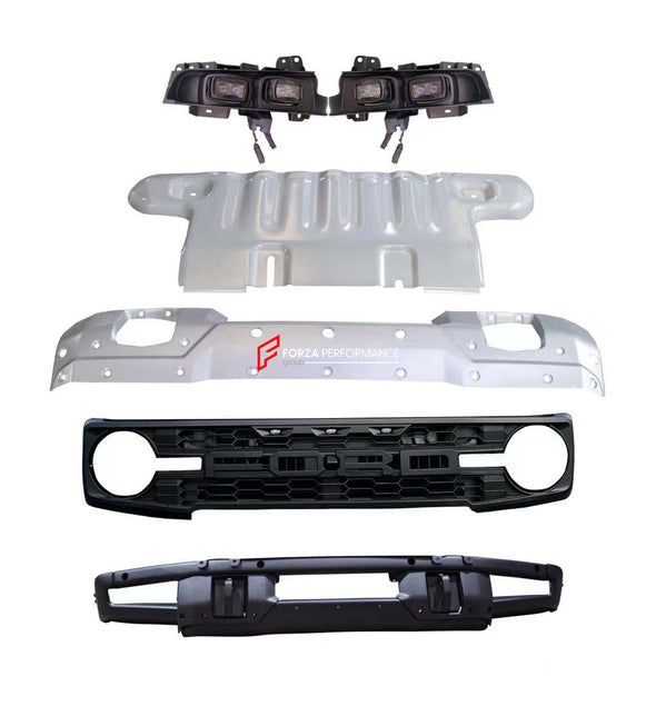 RAPTOR STYLE BODY KIT for FORD BRONCO 2021+    Set includes:  Front Grille Front Bumper Front Skid Plate Headlights