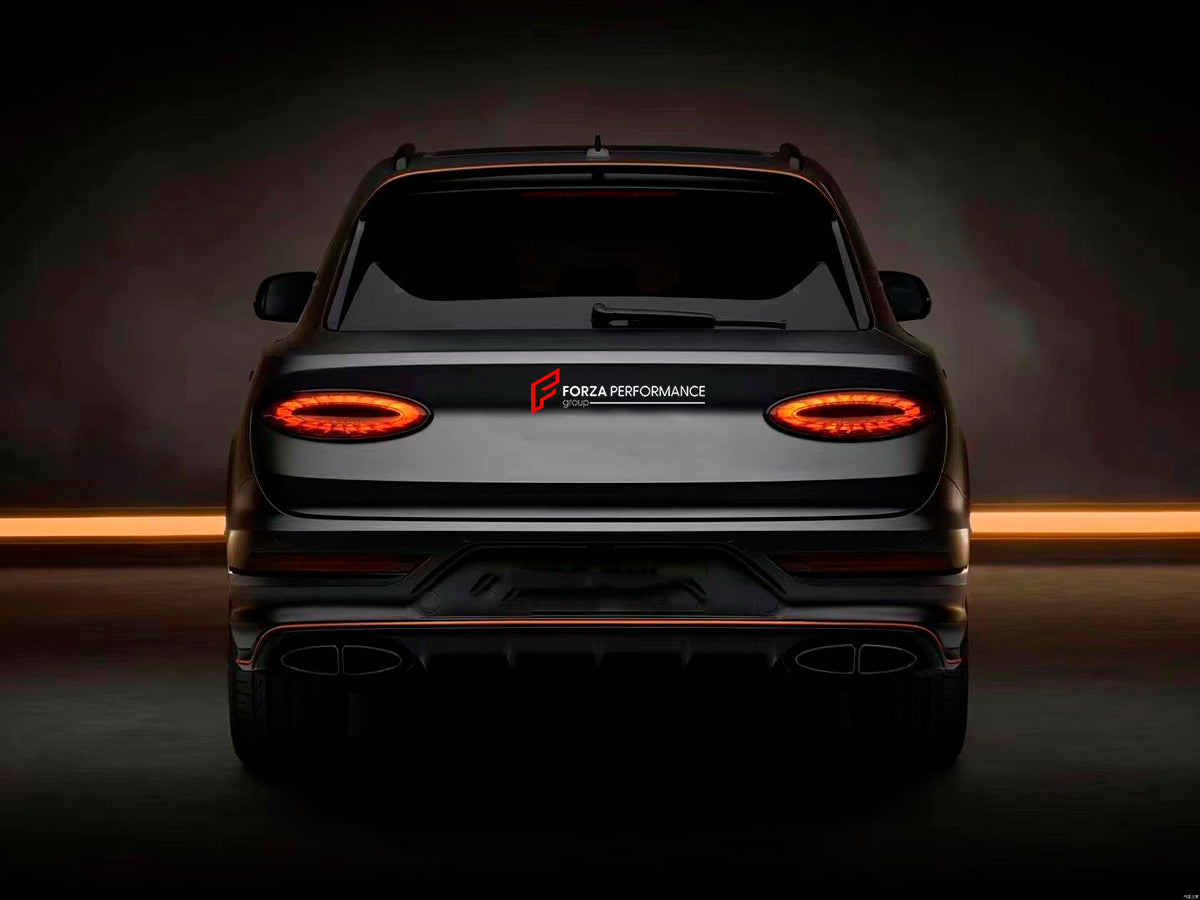 REPLACEMENT FRONT LIP and REAR DIFFUSER for BENTLEY BENTAYGA 2020+

Set includes:

Front Lip
Rear Diffuser

Material: Plastic

NOTE: Professional installation is required.