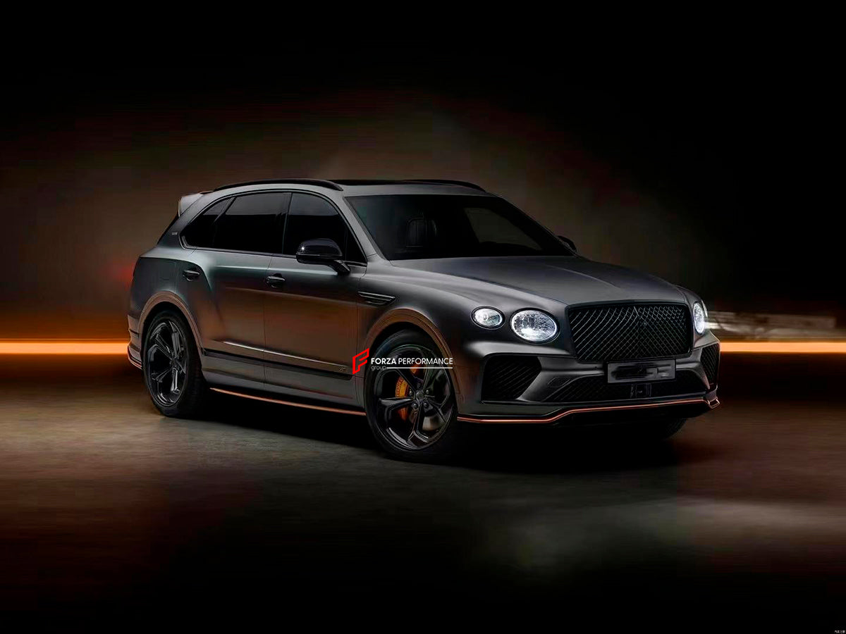 REPLACEMENT FRONT LIP and REAR DIFFUSER for BENTLEY BENTAYGA 2020+

Set includes:

Front Lip
Rear Diffuser

Material: Plastic

NOTE: Professional installation is required.