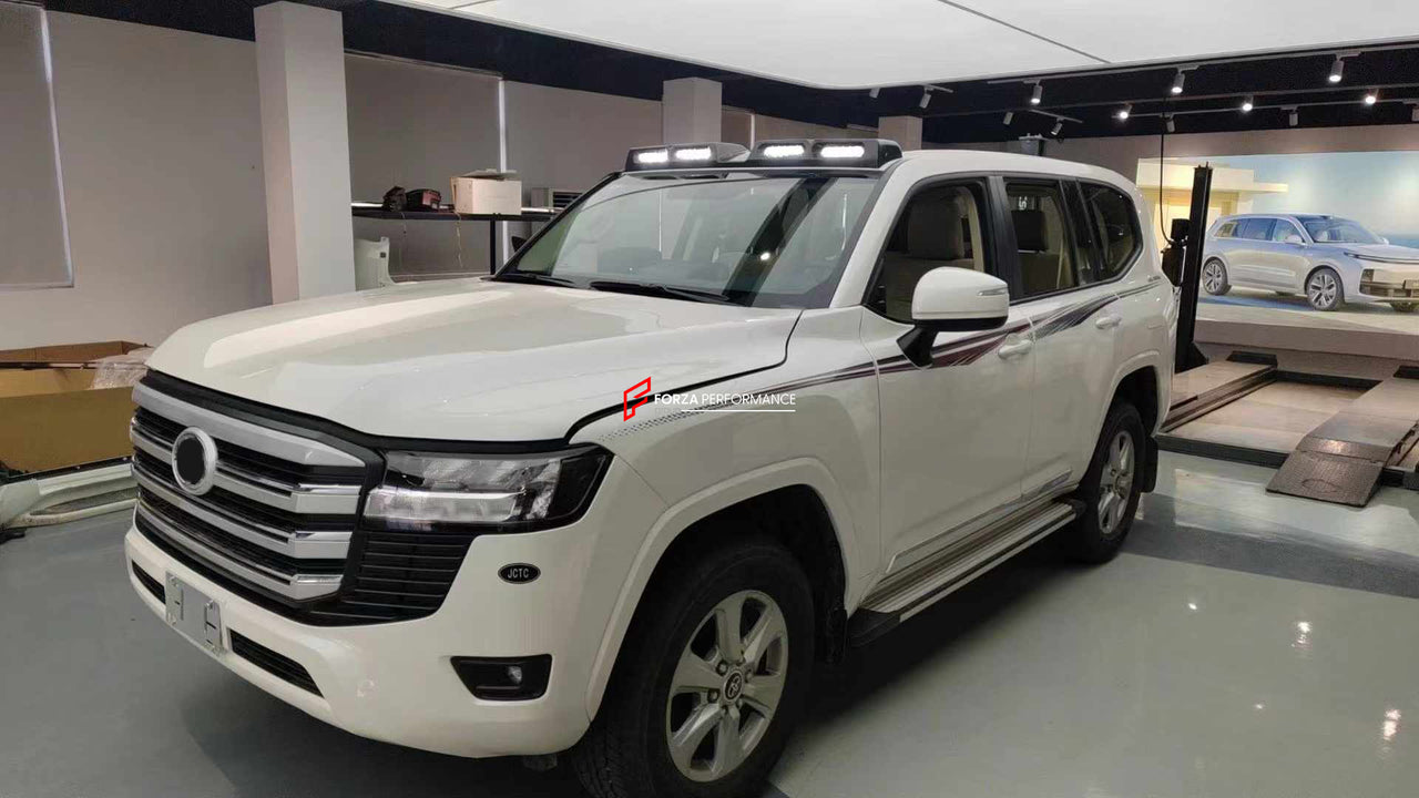 ROOF LED DRL BAR for TOYOTA LAND CRUISER 300 LC 300 2021+

Set includes:

Roof LED DRL Bar

Material: Plastic

NOTE: Professional installation is required.

Contact us for pricing.