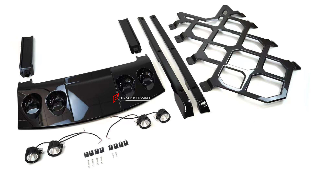 ROOF RACK PLATFORM WITH LIGHT BAR for LAND ROVER DEFENDER L663 2020+  Set includes:  Roof Rack Platform Light Bar