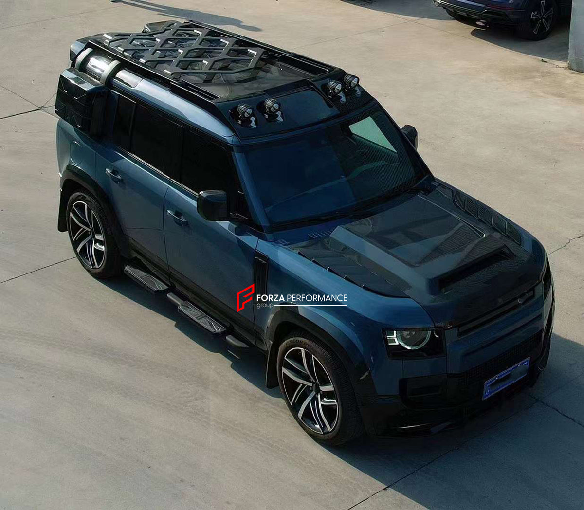 ROOF RACK PLATFORM WITH LIGHT BAR for LAND ROVER DEFENDER L663 2020 ...