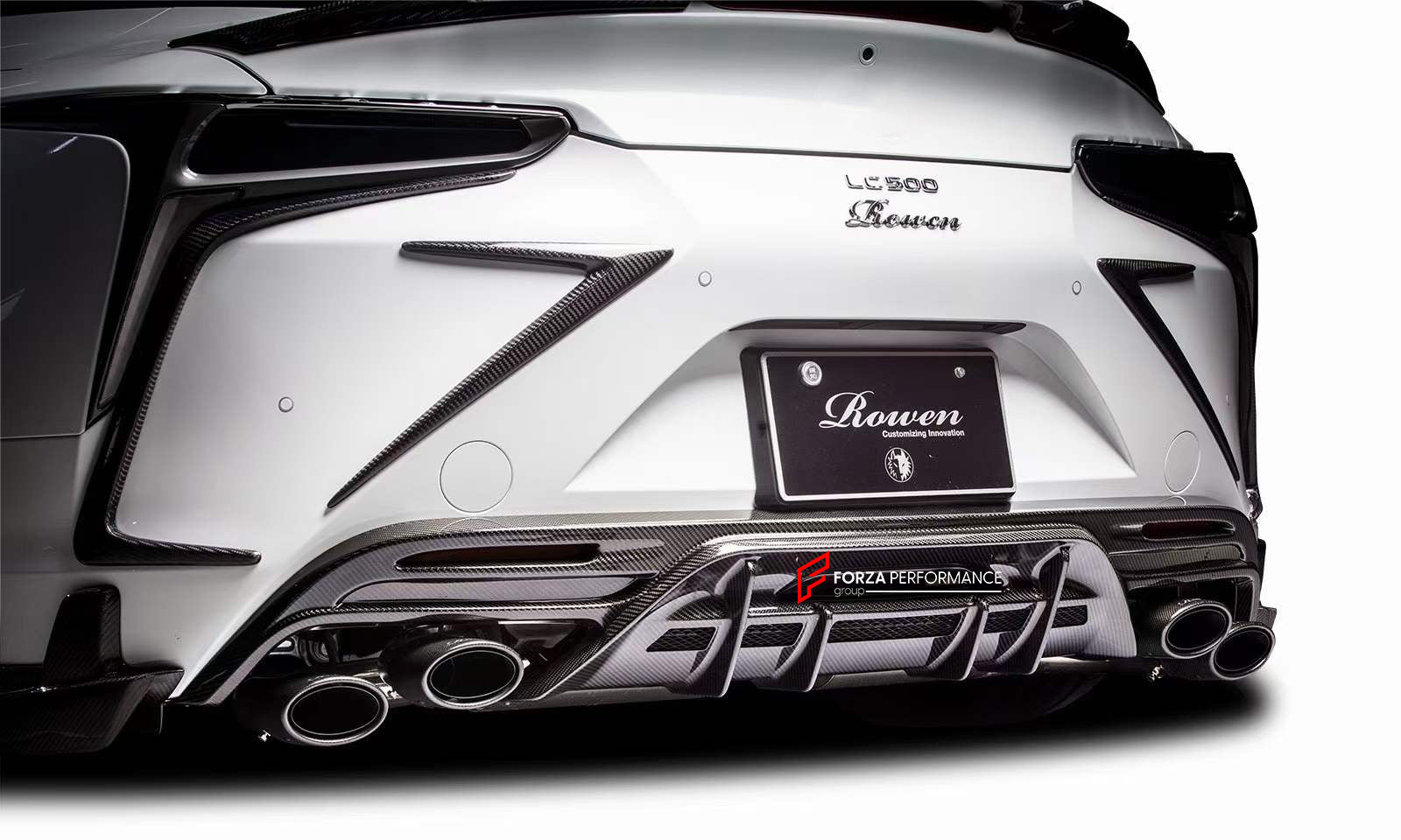 ROWEN STYLE CARBON BODY KIT for LEXUS LC500 LC500H 2017+  Set includes:  Front Lip Front Bumper Trims Side Skirts Side Trims Rear Wing Spoiler Rear Diffuser