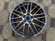 We manufacture premium quality forged wheels rims for PORSCHE 911 in any design, size, color. Wheels size: Front: 22 x 10 ET 48 Rear: 22 x 11.5 ET 61 PCD: 5 x 130 CB: 71.6 Forged wheels can be produced in any wheel specs by your inquiries and we can provide our specs Compared to standard alloy cast wheels, forged wheels have the highest strength-to-weight ratio; they are 20-25% lighter while maintaining the same load factor. Finish: brushed, polished, chrome, two colors, matte, satin, gloss