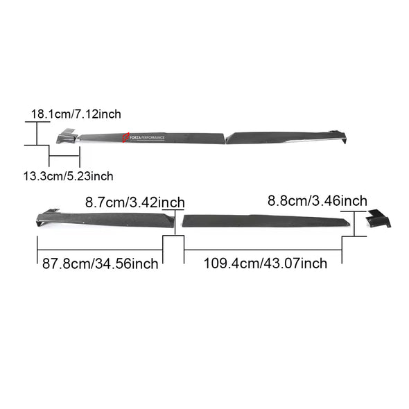 Carbon Fiber Side Skirts for Audi RSQ8 2021+