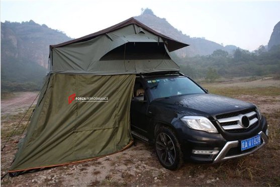 Rooftop tent and vehicle mounting system for camping