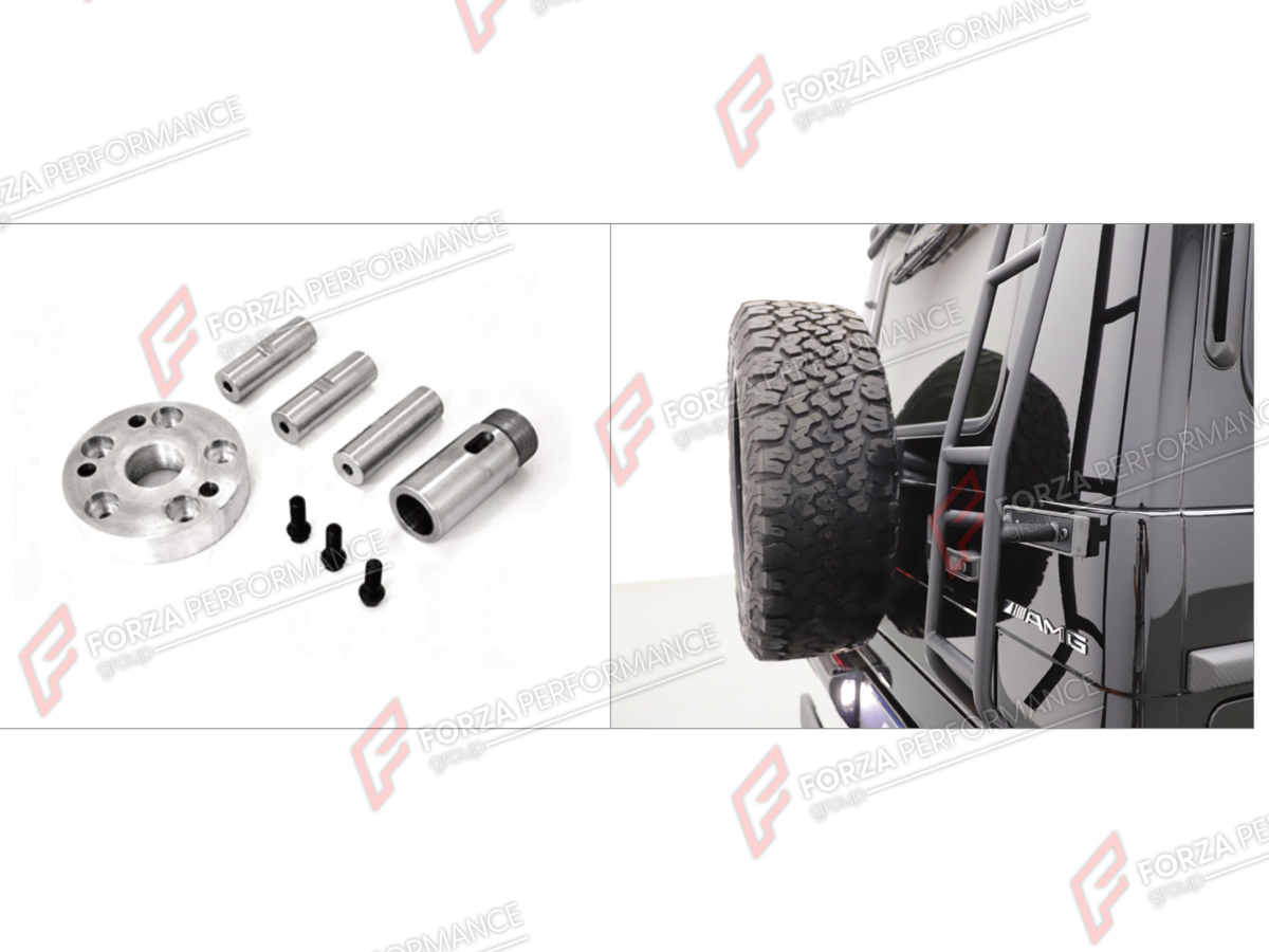 SPARE WHEEL TIRE COVER CONVERSION BRACKET for MERCEDES-BENZ G-CLASS W463 2008 - 2018

Set includes:
Spare Wheel Tire Cover Conversion Bracket

Material: Plastic

NOTE: Professional installation is required.