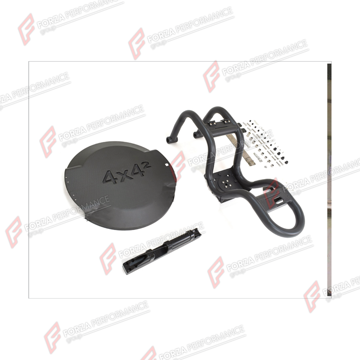 SPARE WHEEL TIRE COVER WITH HOLDERS for MERCEDES-BENZ G-CLASS W463 4X4 2008 - 2018 FORZA PERFORMANCE custom fit 4X4 Style

Set includes:
Spare Wheel Tire Cover With Holders

Material: Plastic

NOTE: Professional installation is required.