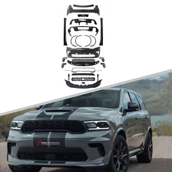 SRT HELLCAT STYLE BODY KIT for DODGE DURANGO 2011+     Set includes:  Hellcat Front bumper Front Hood Rear Bumper Side Skirts