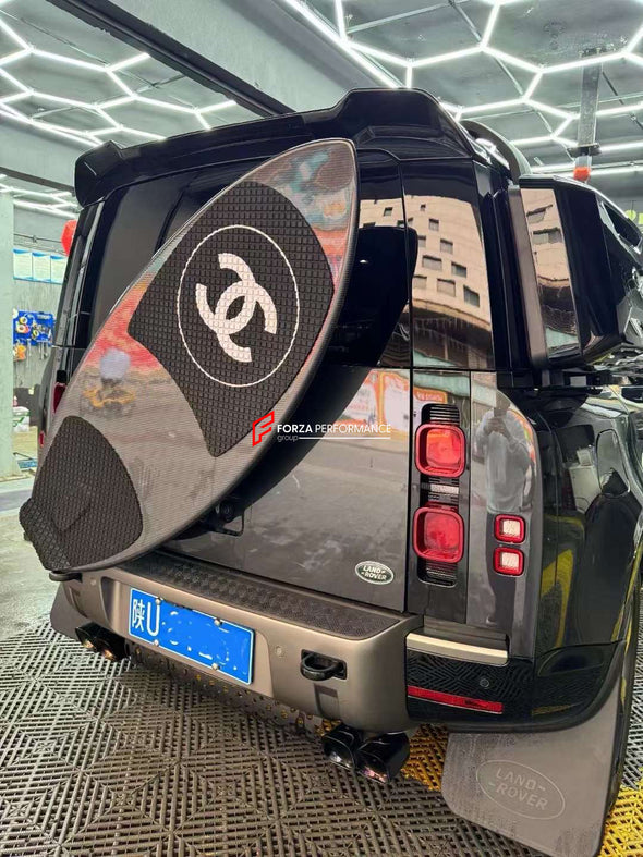 SURFBOARD FOR ALL MODELS WITH SPARE TIRE COVER   Will fit to any car with spare tire covers: Mercedes-Benz&nbsp;G-Class G63 W463, W463A, W464, G400, G500, G550, 4X4 Land Rover Defender L663 Toyota Land Cruiser Prado, Highlander, RAV4 Lexus GX550, LX570, LX600, RX350 Jeep Grand Cherokee, Wrangler AND SIMILAR CARS