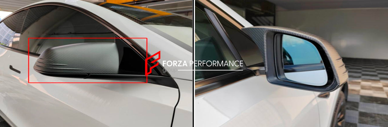 DRY CARBON SIDE MIRRORS for TESLA MODEL Y