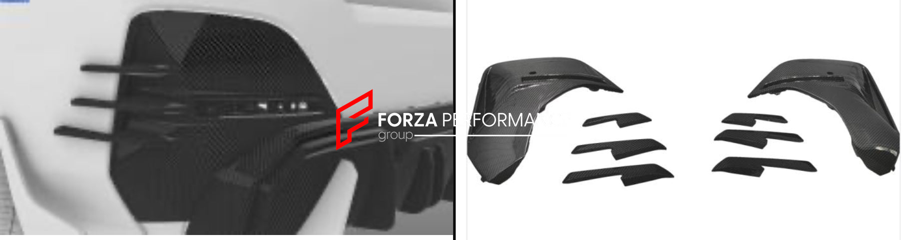 DRY CARBON BODY KIT for BMW i4 G26 2021+  Set includes:  Hood Front Grille Front Lip Side Skirts Roof Spoiler Rear Spoiler (two options) Rear Canards Rear Diffuser (with or without LED Tail Lights) Engine Cover