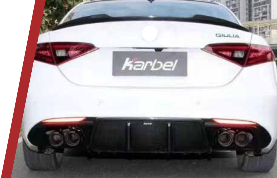 AUTHENTIC KARBEL CARBON REAR DIFFUSER for ALFA ROMEO GIULIA 952 2016+  Set includes:  Rear Diffuser