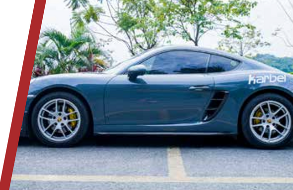 AUTHENTIC KARBEL CARBON SIDE SKIRTS for PORSCHE 718 BOXSTER CAYMAN  Set includes:  Side Skirts