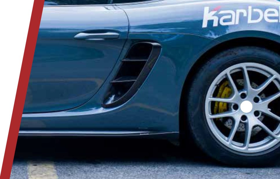 AUTHENTIC KARBEL CARBON SIDE AIR VENTS for PORSCHE 718 BOXSTER CAYMAN  Set includes:  Air Vents