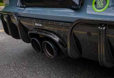AUTHENTIC KARBEL CARBON REAR DIFFUSER for PORSCHE 718 BOXSTER CAYMAN  Set includes:  Rear Diffuser