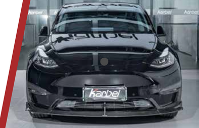 AUTHENTIC KARBEL CARBON FRONT LIP for TESLA MODEL Y  Set includes:  Front Lip