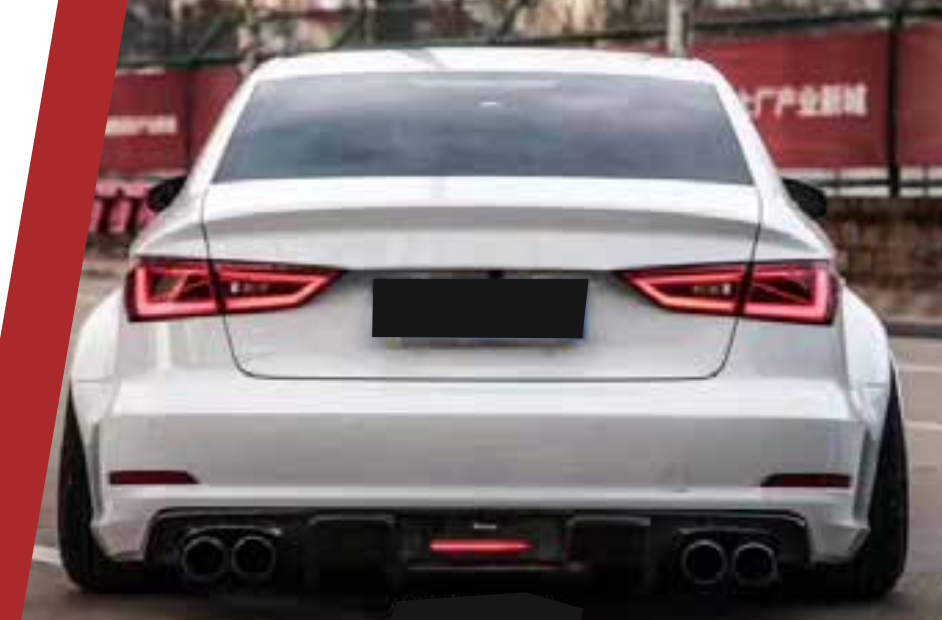 AUTHENTIC KARBEL CARBON REAR DIFFUSER for AUDI A3 8V 2013 - 2016  Set includes:  Rear Diffuser