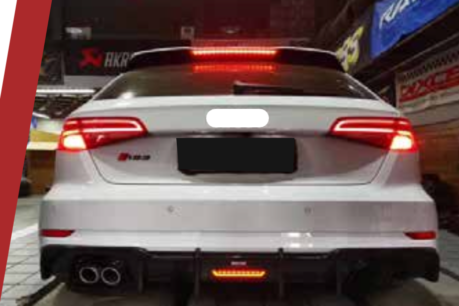 AUTHENTIC KARBEL CARBON REAR DIFFUSER for AUDI A3 S3 8V 2017 - 2019  Set includes:  Rear Diffuser