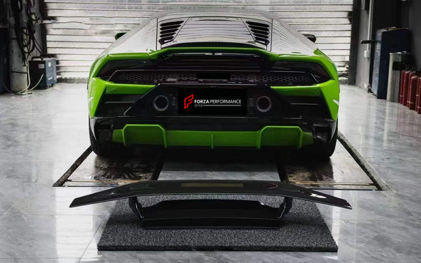 TECNICA STYLE CARBON REAR SPOILER for LAMBORGHINI HURACAN LP580 LP610 EVO 2020+  Set includes:   Rear Spoiler