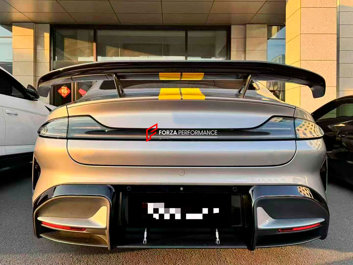 UPGRADE BODY KIT for XIAOMI SU7 2024+ upgrade to ULTRA STYLE

Set includes:

Front Lip

Front Bumper
Hood/Bonnet
Side Skirts
Rear Diffuser
Rear Spoiler

Material: Plastic

Note: Professional installation is required.