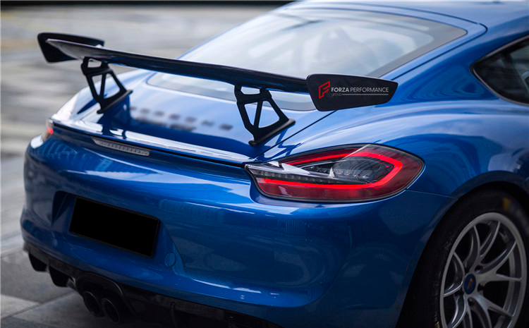 CONVERSION UPGRADE PLASTIC WING SPOILER for PORSCHE CAYMAN BOXSTER 981 2012 - 2017 upgrade to GT4