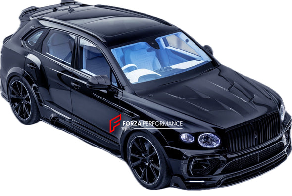 DRY CARBON WIDE BODY KIT for BENTLEY BENTAYGA W12 2020+  Set includes:  Hood Front Grille Side Mirrors Door Trims Roof Rack Roof Spoiler