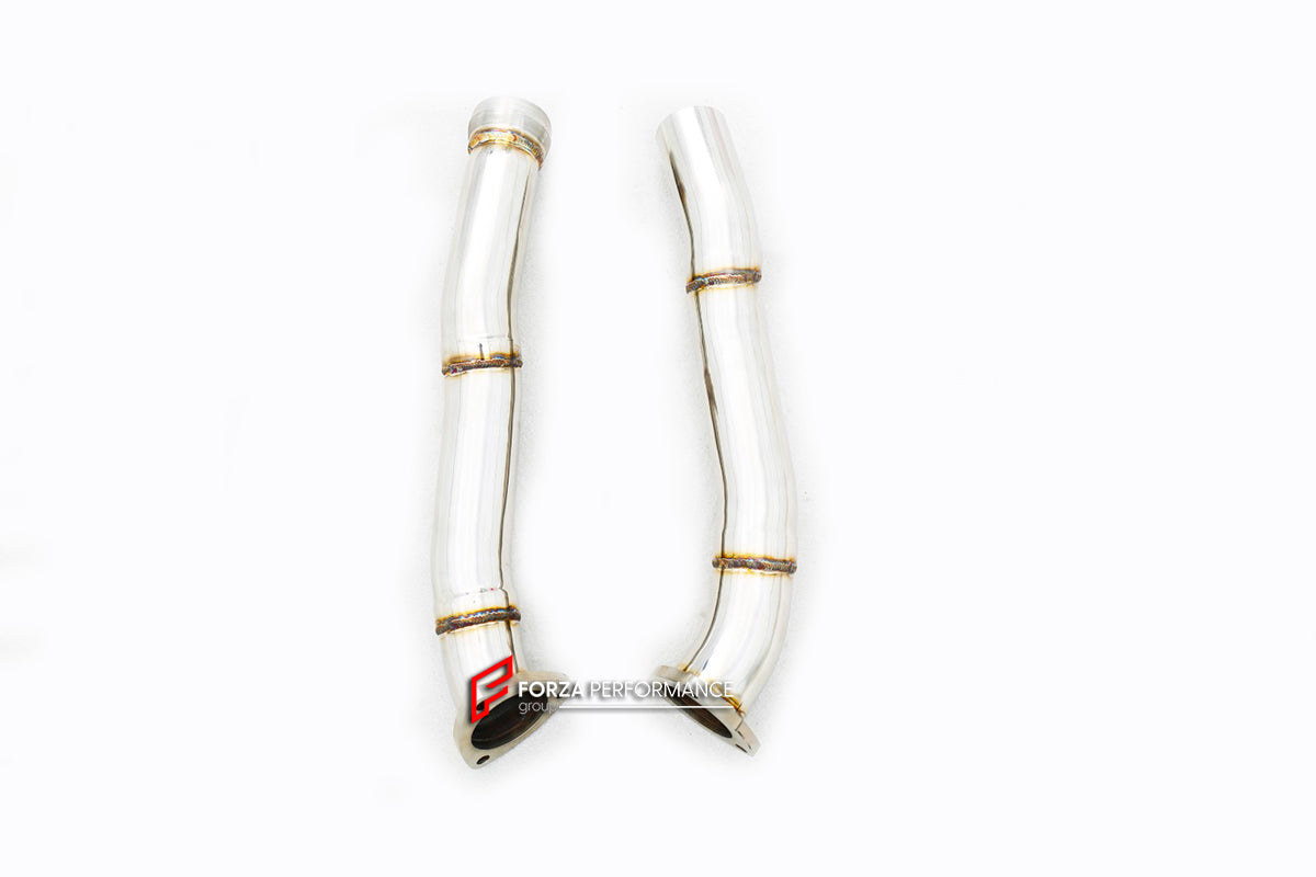 VALVED EXHAUST CATBACK MUFFLER for ASTON MARTIN VANTAGE V8 4.0T 2018+ SS304

Valved exhaust, meaning that has remote, controlled valves - allowing a switch between an aggressive loud sports sound and a sound that is closer to the OEM sound

Set includes:

Front Pipe
Muffler

Factory exhaust tips must be reused

Material: Titanium, Stainless Steel

Optional: We can offer downpipe and catless downpipe