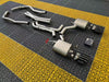 VALVED EXHAUST CATBACK MUFFLER for AUDI RS6 C8 4.0T 2019+  Set includes:  Center Pipes Muffler with valves Exhaust tips