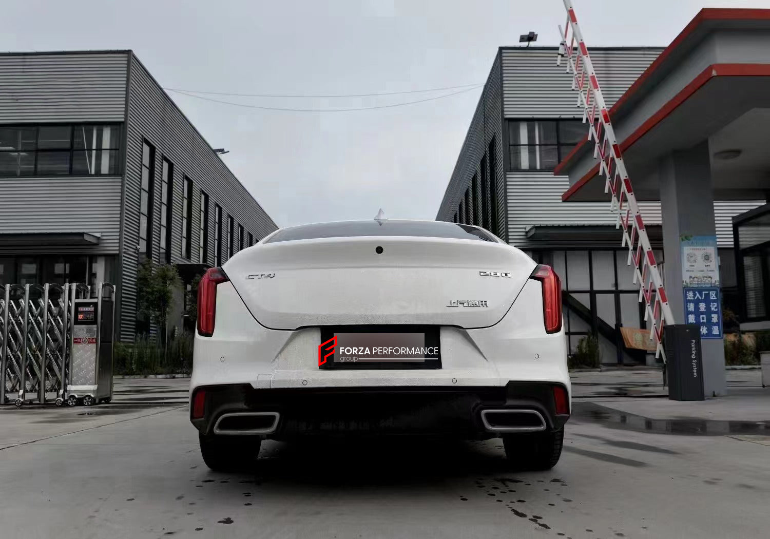 VALVED EXHAUST CATBACK MUFFLER for CADILLAC CT4 2.0T 2019+  Valved exhaust, meaning that has remote, controlled valves - allowing a switch between an aggressive loud sports sound and a sound that is closer to the OEM sound.  Set includes:  Center Pipes Muffler with valves Valve control box with remote control (you may also reuse your factory exhaust valve motors