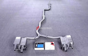 VALVED EXHAUST CATBACK MUFFLER for MERCEDES-BENZ E-CLASS W213 E300 2.0T 2016 - 2023  Set includes:  Center Pipes Mufflers with valves Valve control box with remote control (you may also reuse your factory exhaust valve motors)
