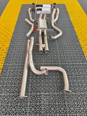 VALVED EXHAUST CATBACK SYSTEM FOR RAM TRX 2021+ 6.2L Material: Stainless Steel Production time: 12 days Note: Professional installation is required.