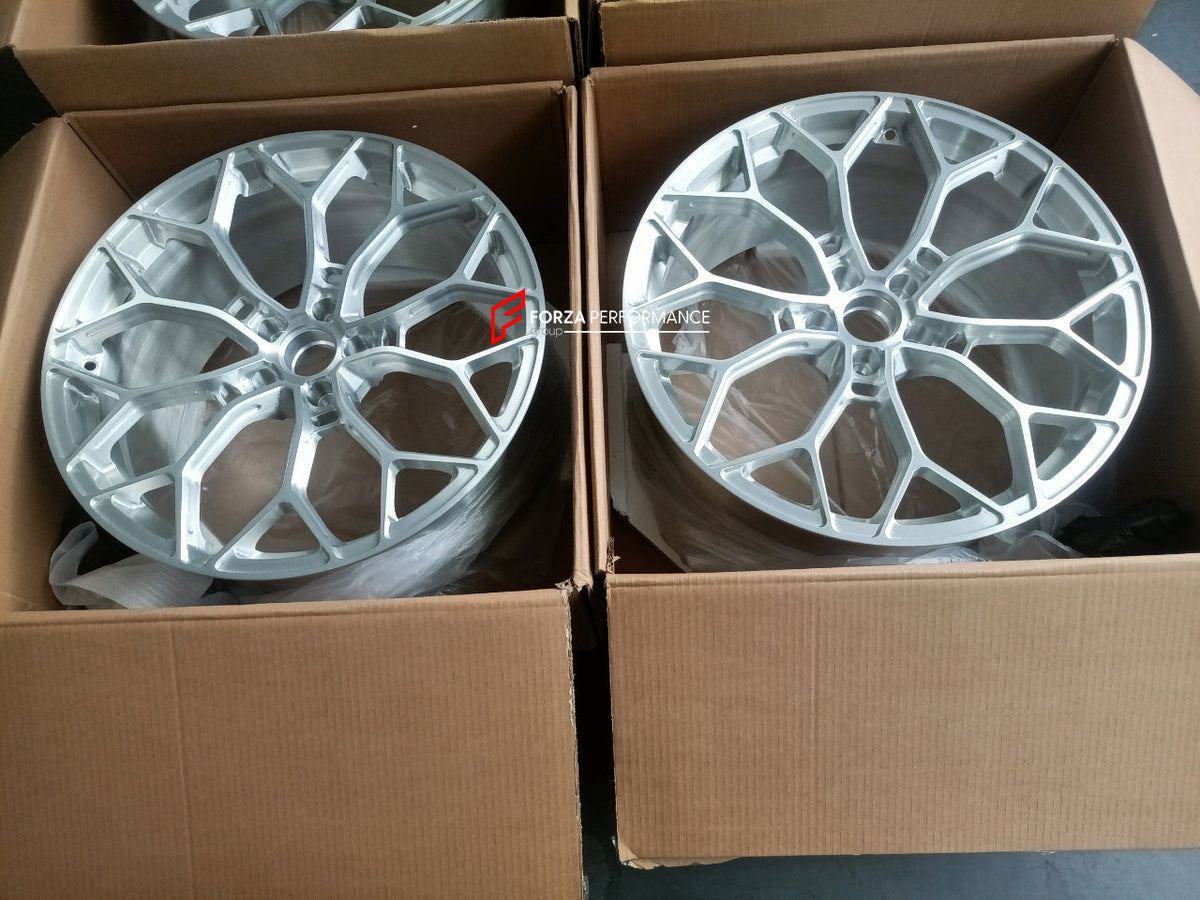 FORGED WHEELS RIMS FOR MCLAREN P47 SUV 2028+ Forza Performance custom fit buy Silver Multi-Spoke style design wheels