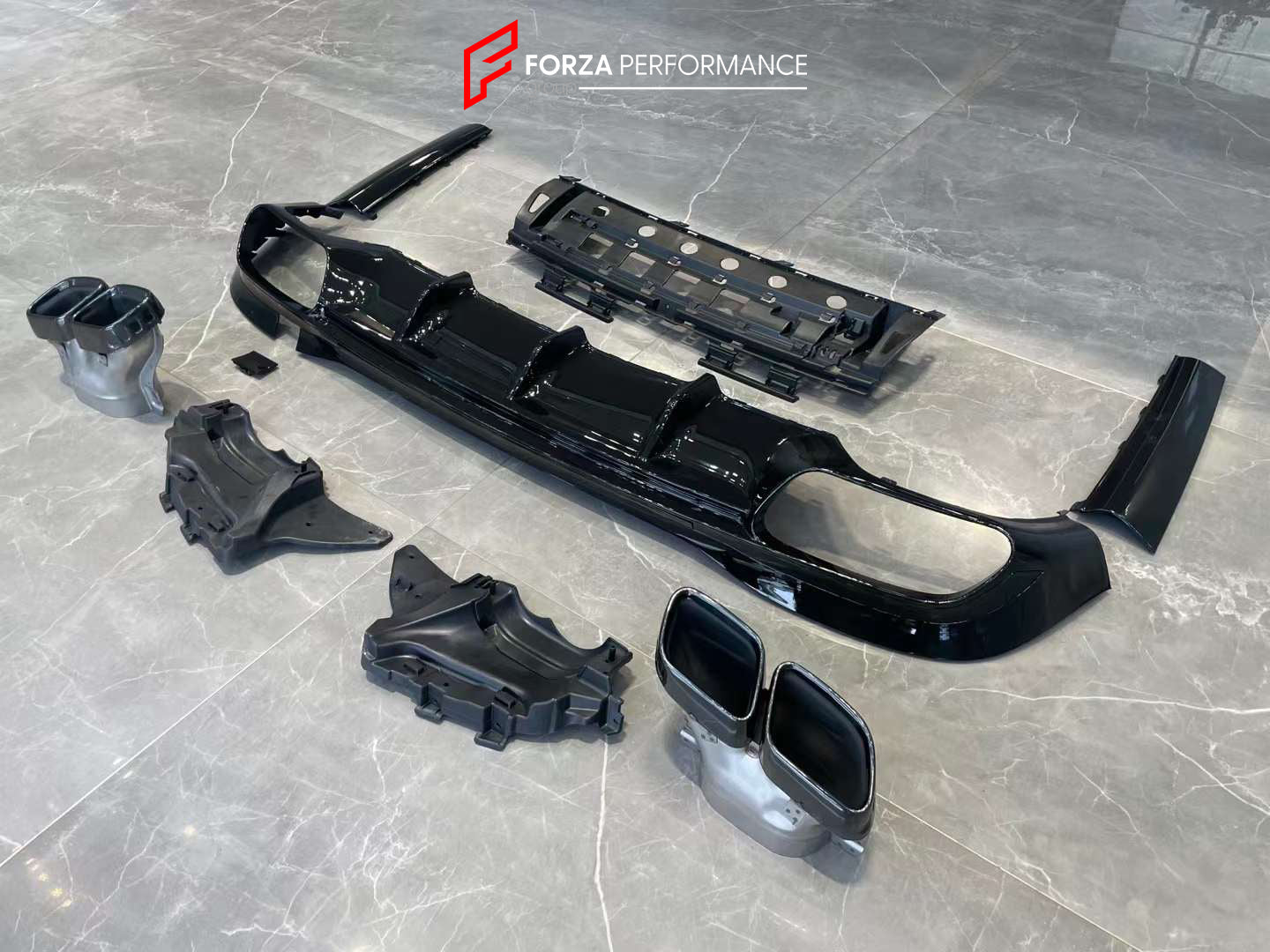 Rear Diffuser S63 AMG E Performance for S-Class W223 S450 S500 S580 ...