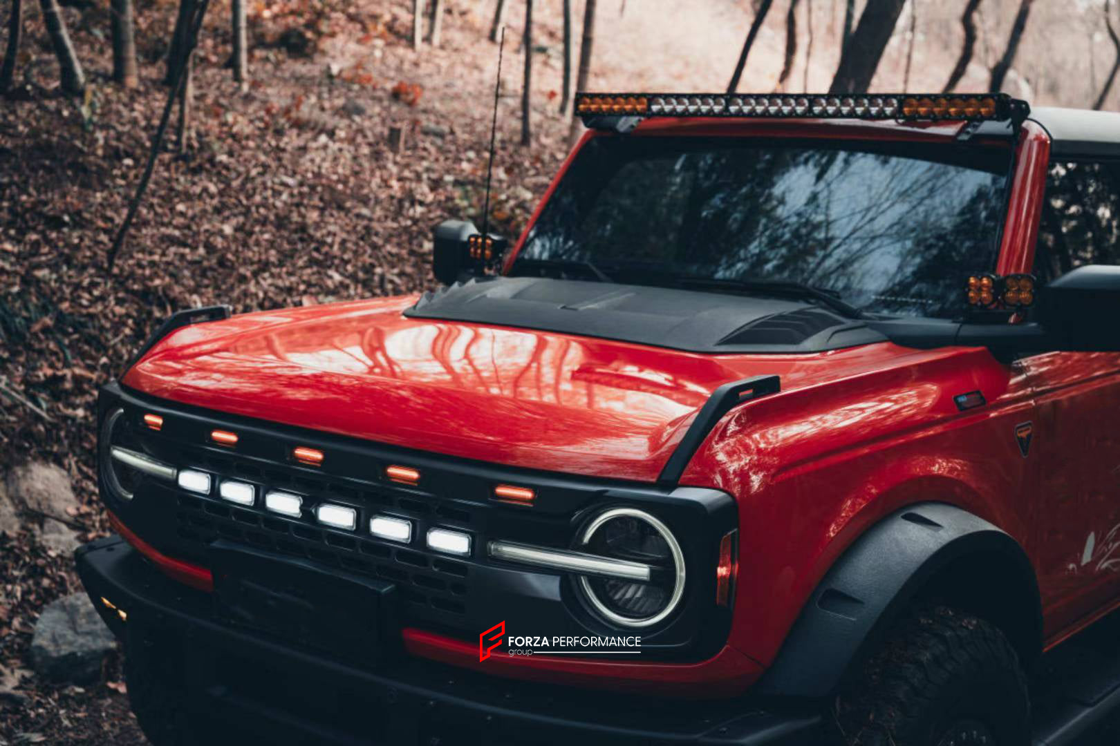 WIDE BODY KIT for FORD BRONCO 2021+  Set includes:  Hood Scoop Fog Lights Front Grille Side Fenders Side Steps Tail Light Covers