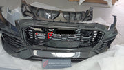 WIDE DRY CARBON BODY KIT for AUDI Q8 | RSQ8 4M 2019 - 2023 Set includes:  Front Bumper Assembly Front Bumper Canards Hood/Bonnet Front Fenders Fender Flares Side Skirts Rear Roof Spoiler Trunk Wing Spoiler Exhaust System Rear Bumper Rear Diffuser