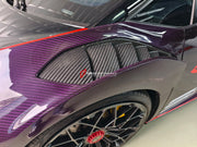 CONVERSION DRY CARBON BODY KIT for LAMBORGHINI HURACAN to HURACAN STO  Set includes: Front bumper Front hood Front hood trunk Side fenders Rear Bumper Rear Fenders Rear hood with Air intake Rear Spoiler Exhaust system Door panels (for an extra cost) Mirror cover (for an extra cost)