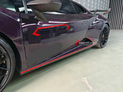 CONVERSION DRY CARBON BODY KIT for LAMBORGHINI HURACAN to HURACAN STO  Set includes: Front bumper Front hood Front hood trunk Side fenders Rear Bumper Rear Fenders Rear hood with Air intake Rear Spoiler Exhaust system Door panels (for an extra cost) Mirror cover (for an extra cost)