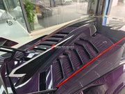 CONVERSION DRY CARBON BODY KIT for LAMBORGHINI HURACAN to HURACAN STO  Set includes: Front bumper Front hood Front hood trunk Side fenders Rear Bumper Rear Fenders Rear hood with Air intake Rear Spoiler Exhaust system Door panels (for an extra cost) Mirror cover (for an extra cost)