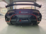 CONVERSION DRY CARBON BODY KIT for LAMBORGHINI HURACAN to HURACAN STO  Set includes: Front bumper Front hood Front hood trunk Side fenders Rear Bumper Rear Fenders Rear hood with Air intake Rear Spoiler Exhaust system Door panels (for an extra cost) Mirror cover (for an extra cost)