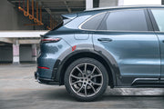 WIDE CARBON BODY KIT for PORSCHE CAYENNE III 9Y0 2018+  Set includes:  Front Lip Hood Side Skirts Side Vents Rear Roof Spoiler Rear Middle Spoiler Rear Diffuser Exhaust Tips Mirror Covers