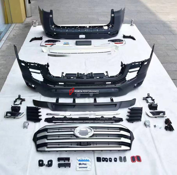 ZX FACELIFT BODY KIT for TOYOTA LAND CRUISER 300 LC 300 2021+

Set includes:

Front Bumper
Rear Bumper

Material: FRP Fiberglass

NOTE: Professional installation is required.