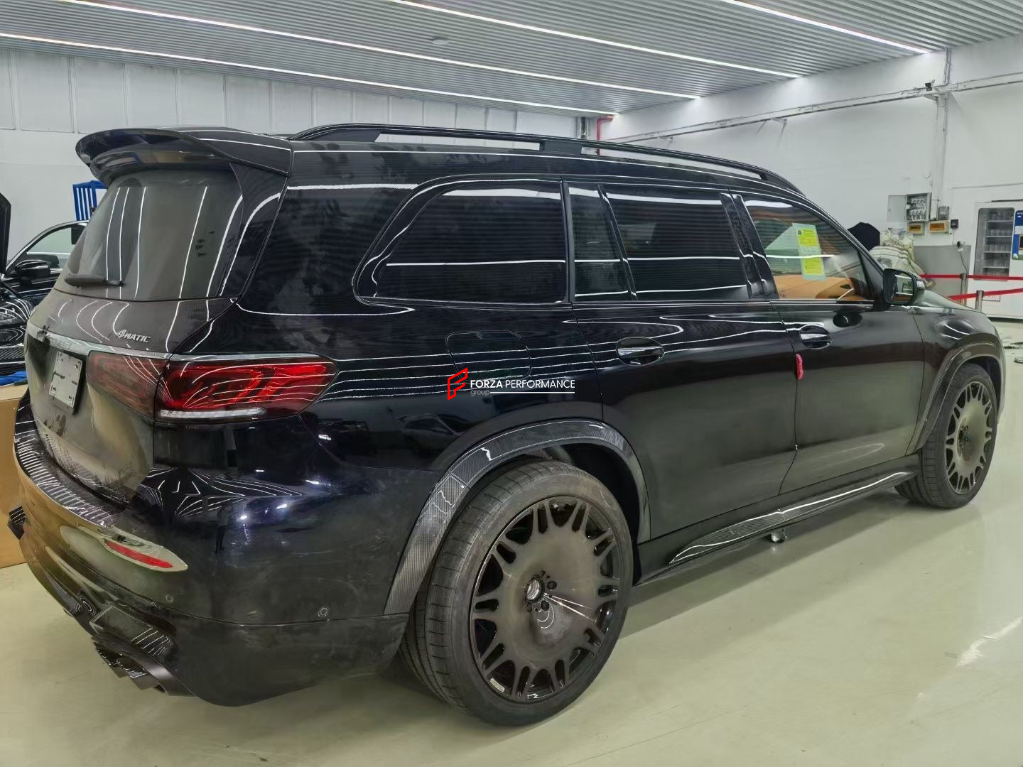 GLS MAYBACH BODY KIT for MERCEDES-BENZ GLS X167 2019+  Set includes:  Front Bumper Front Grille Engine Cover Front Bumper Air Vents Side Fenders Exhaust Tips Rear Bumper Rear Diffuser