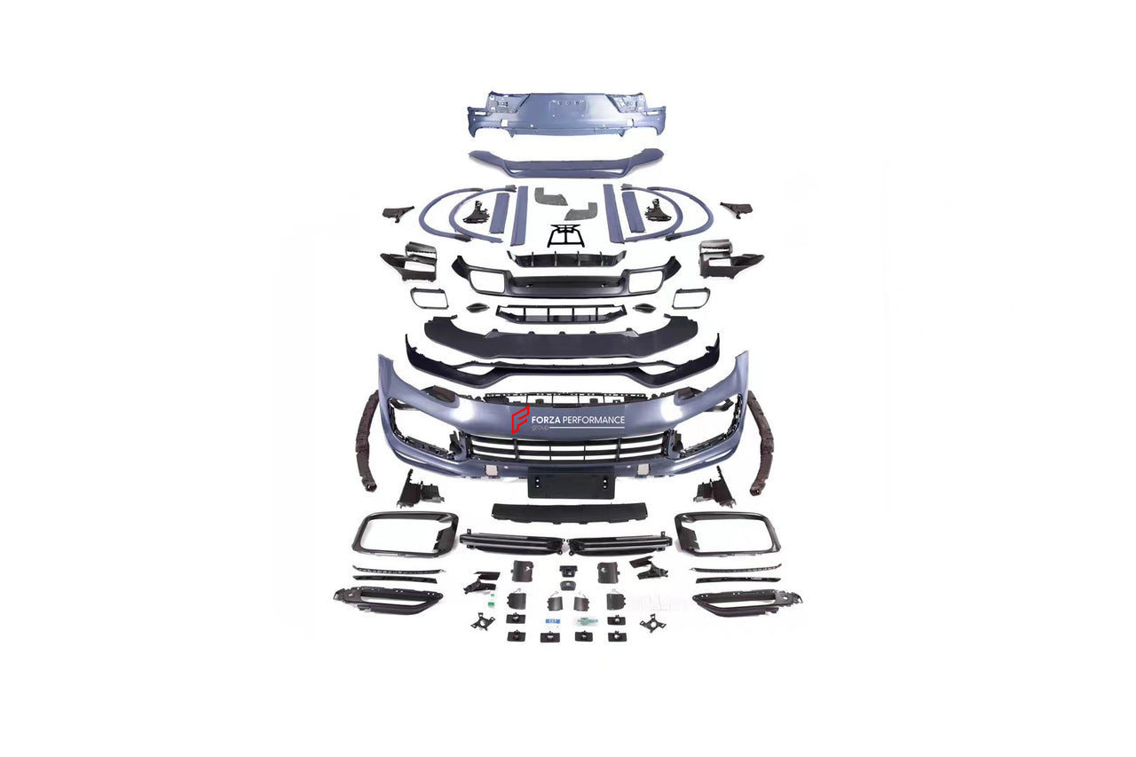 BODY KIT for PORSCHE CAYENNE COUPE 9YA 2018+  Set includes:  Front Bumper Assembly Front Lip Rear Bumper Rear Diffuser Wheels Arches Side Skirts