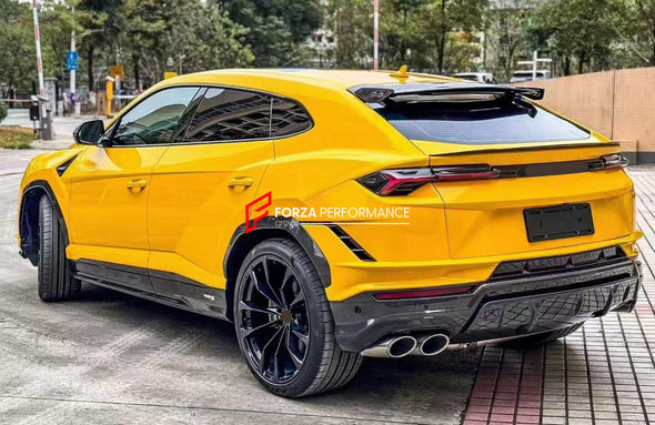 CONVERSION CARBON BODY KIT for LAMBORGHINI URUS 2018 to URUS S PERFORMANTE  Set includes:  Front Lip Front Grille Front Bumper Hood Rear Bumper Rear Diffuser Side Fenders Door Covers Rear Spoiler Roof Spoiler Side Mirrors